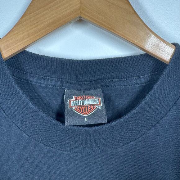 Harley Davidson T-Shirt Men L Orlando Florida Short Sleeve Black Graphic Vintage - Picture 4 of 5